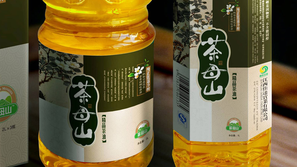 茶母山精品茶油瓶型包装设计