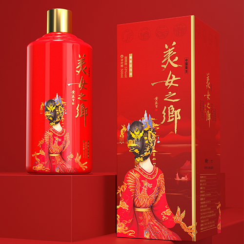 中国美女之乡酒包装设计（美女+乡愁）