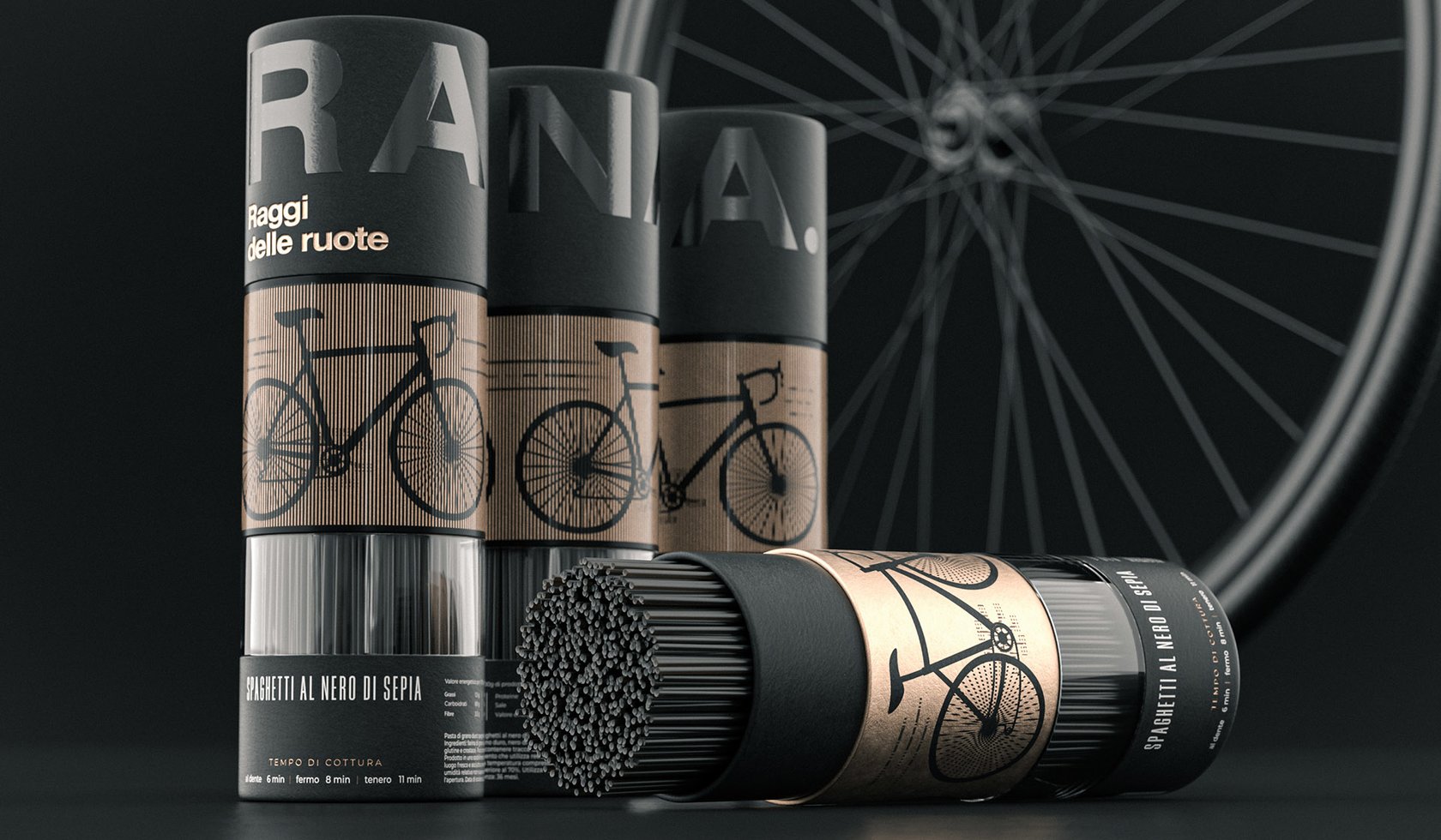 国际包装设计分享：黑色系高端有创意的自行车配件包装设计创意