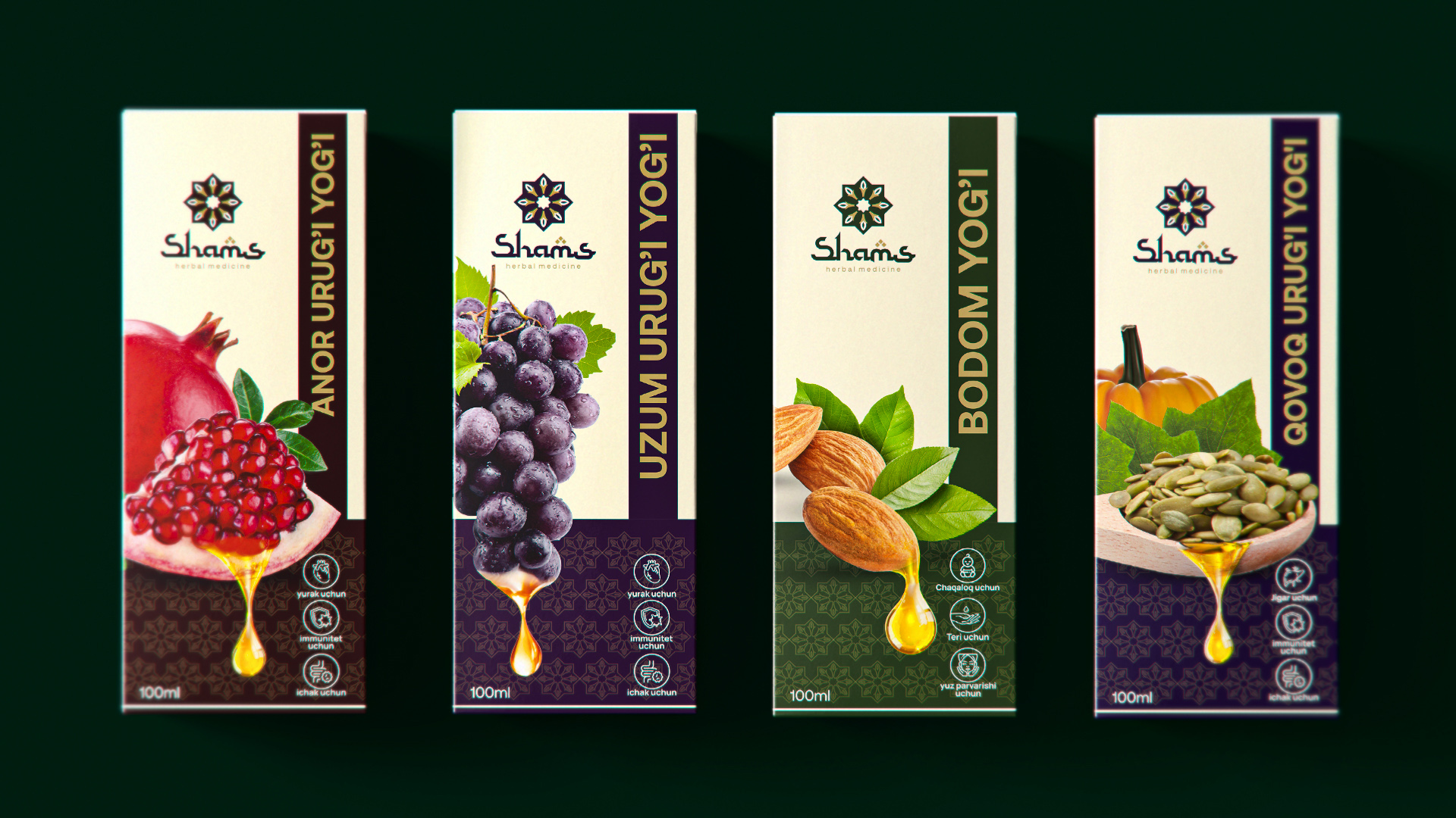 国际包装设计分享|Minim品牌设计Shams草药油包装设计