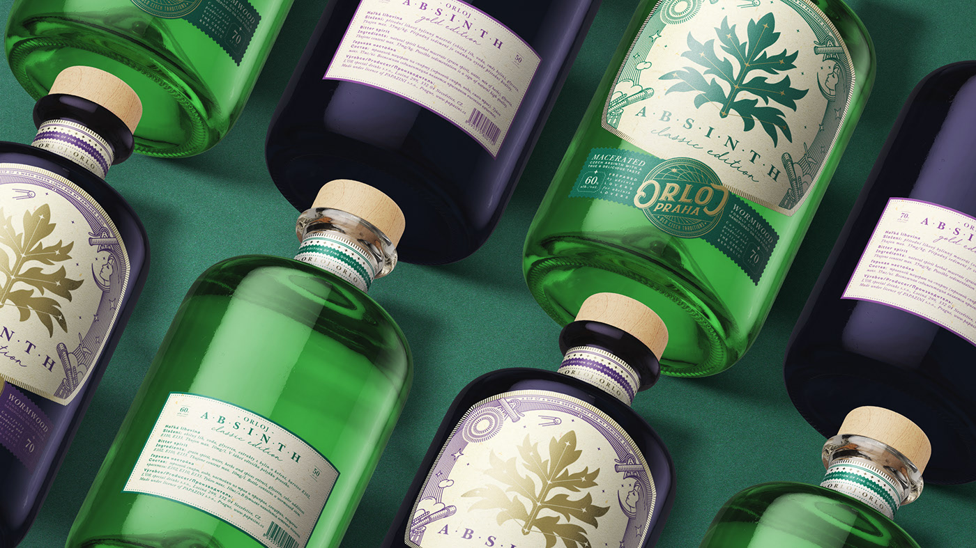 Orloj absinth 苦艾酒包装设计欣赏