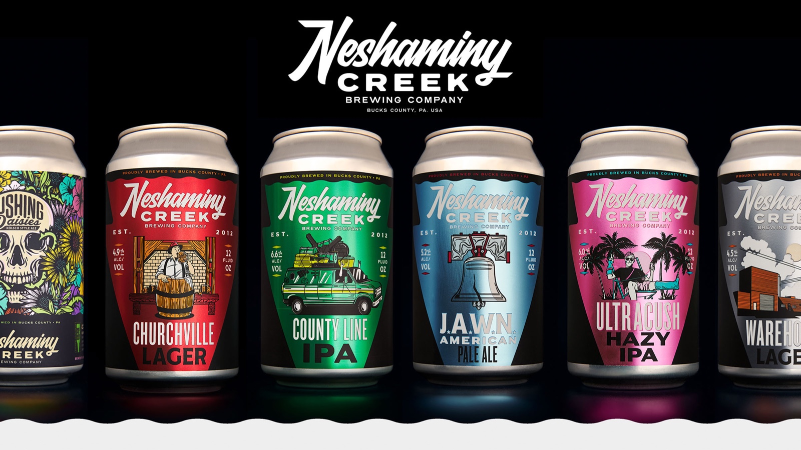 包装设计分享学习｜啤酒包装创意NESHAMINY CREEK酿酒公司